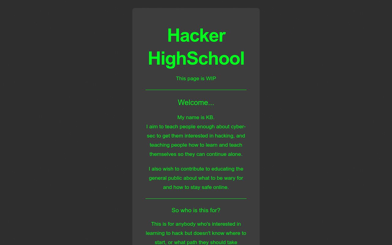 Carrd profile picture for @hhs